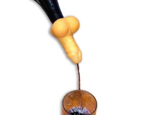 DIABLO PICANTE - DECANTADOR DE VINO FORMA PENE DORADO