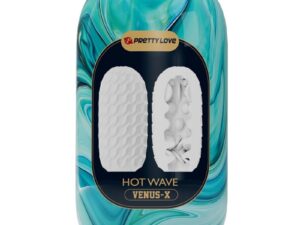 PRETTY LOVE - HOT WAVE MASTURBADOR MASCULINO SILICONA BLANCO - Imagen 4