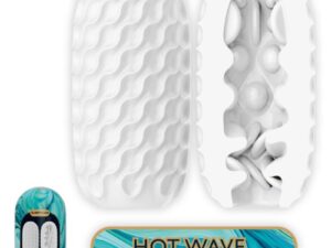 PRETTY LOVE - HOT WAVE MASTURBADOR MASCULINO SILICONA BLANCO - Imagen 2