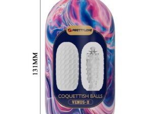PRETTY LOVE - COQUETTISH BALLS MASTURBADOR MASCULINO SILICONA BLANCO - Imagen 3