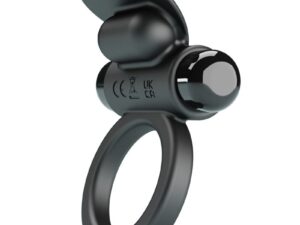 PRETTY LOVE - DEBONAIRE ANILLO VIBRADOR CONEJO 10 VIBRACIONES NEGRO - Imagen 2