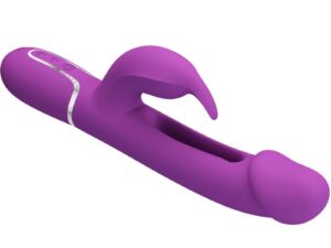 PRETTY LOVE - KAMPAS VIBRADOR RABBIT MULTIFUNCIÓN 3 EN 1 MORADO - Imagen 4