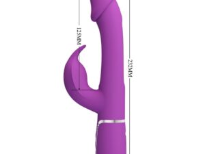 PRETTY LOVE - KAMPAS VIBRADOR RABBIT MULTIFUNCIÓN 3 EN 1 MORADO - Imagen 5