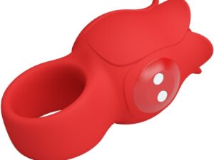 PRETTY LOVE - JAE VIBRADOR DE DEDO FORMA DE ROSA 10 VIBRACIONES ROJO - Imagen 5