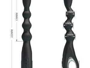PRETTY LOVE - FEDERER VIBRADOR ANAL 12 VIBRACIONES NEGRO - Imagen 4