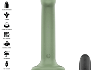 INTENSE - BECCA VIBRADOR CON VENTOSA 10 VIBRACIONES VERDE CONTROL REMOTO - Imagen 1