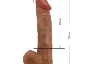 BAILE - BURAQ DILDO REALÍSTICO 24 CM NATURAL - Imagen 5