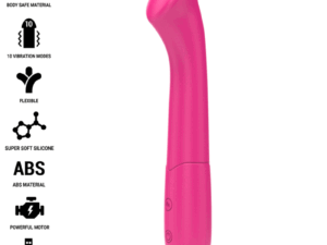 INTENSE - PATY VIBRADOR 19 CM FLEXIBLE 10 VIBRACIONES MODELO 2 ROSA - Imagen 1