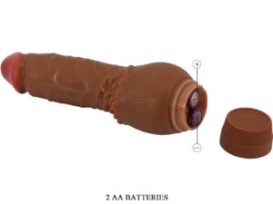 BAILE - BARBARA VIBRADOR REALÍSTICO 19.5 CM MULATO - Imagen 4