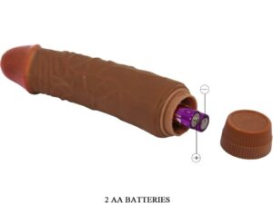 BAILE - JEFF VIBRADOR REALÍSTICO 19.5 CM MULATO - Imagen 4
