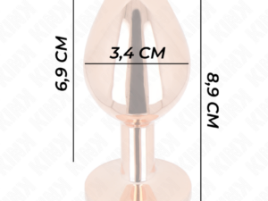 KINK - PLUG ANAL ORO ROSADO ROSA ROJA M - Imagen 4