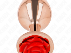 KINK - PLUG ANAL ORO ROSADO ROSA ROJA M - Imagen 1