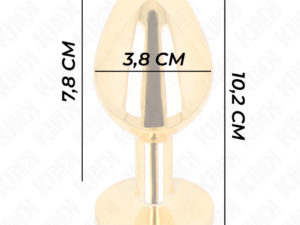 KINK - PLUG ANAL DORADO ROSA ROJA TALLA L - Imagen 4