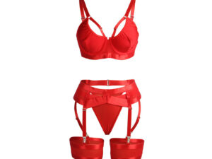 SUBBLIME - 955267 SET SUJETADOR CON LIGUERO BONDAGE ROJO L/XL - Imagen 5