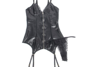 SUBBLIME - 955465 BODY CON CREMALLERA DE CUERO NEGRO L/XL - Imagen 5