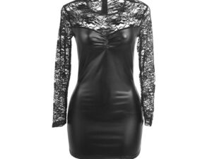 SUBBLIME - 955601 VESTIDO DE MANGA LARGA CON ENCAJE NEGRO L/XL - Imagen 4
