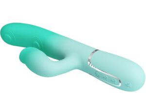 PRETTY LOVE - GIGI VIBRADOR RABBIT MULTIFUNCIÓN VERDE AGUA - Imagen 5