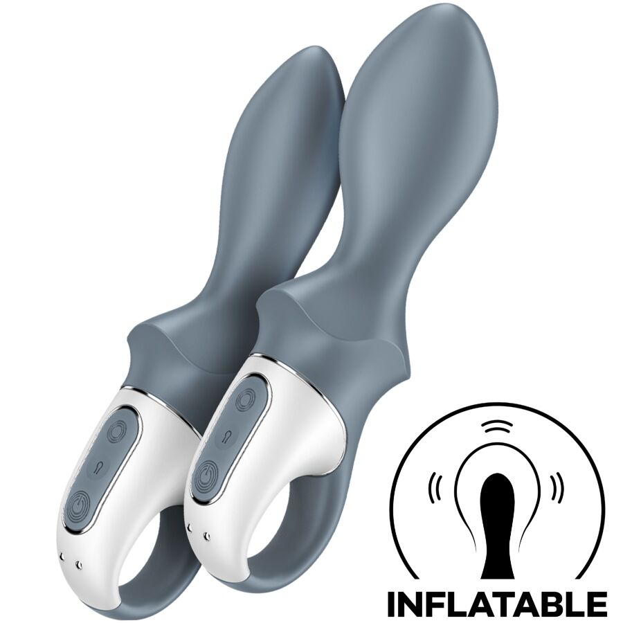 SATISFYER - AIR PUMP BOOTY 1 VIBRADOR INFLABLE ANAL GRIS - Imagen 2