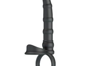 PRETTY LOVE - TATUM ANILLO VIBRADOR PENE CON PLUG 10 VIBRACIONES NEGRO