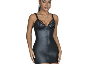 SUBBLIME - 957568 VESTIDO DE CUERO CON CREMALLERA NEGRO S/M