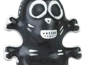 CONDOMERIE - PRESERVATIVO DECORATIVO PINTADO A MANO CALAVERA NEGRA MODELO 1