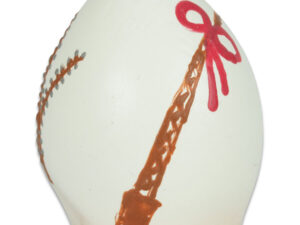 CONDOMERIE - PRESERVATIVO DECORATIVO PINTADO A MANO HUEVO DE PASCUA BLANCO