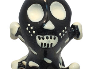 CONDOMERIE - PRESERVATIVO DECORATIVO PINTADO A MANO CALAVERA NEGRA MODELO 2