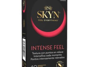 SKYN - PRESERVATIVO INTENSE FEEL TEXTURA CON DISEÑO ONDULADO 10 UNIDADES