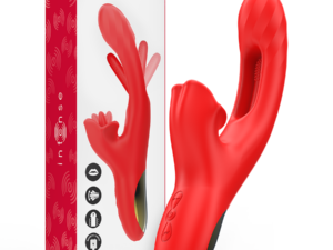 INTENSE - JESSICA VIBRADOR MULTIFUNCIÓN ESTIMULACIÓN CLÍTORIS 24.8 CM ROJO