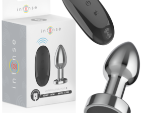 INTENSE - PLUG ANAL 10 VIBRACIONES METAL CON CONTROL REMOTO S