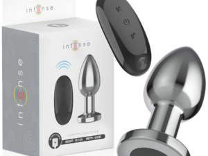 INTENSE - PLUG ANAL 10 VIBRACIONES METAL CON CONTROL REMOTO L
