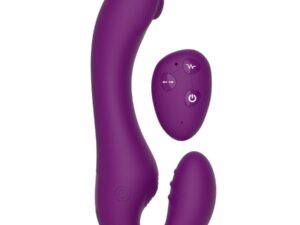 XOCOON - STRAPLESS STRAP-ON VIBRADOR 2 EN 1 CON CONTROL REMOTO MORADO