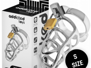 ADDICTED TOYS LOCKED - SILVER LOCK JAULA PARA PENE DE METAL TALLA S