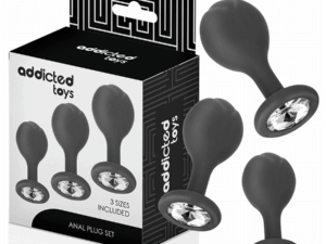 ADDICTED TOYS - SET DE 3 PLUG SILICONA ANAL CON JOYA