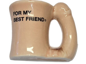 DIABLO PICANTE  IMÁN TAZA CERÁMICA CON ASA DE PENE “FOR MY BEST FRIEND”