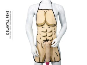 DIABLO PICANTE - DELANTAL CON PENE 3D MUSCULOSO Y ATREVIDO