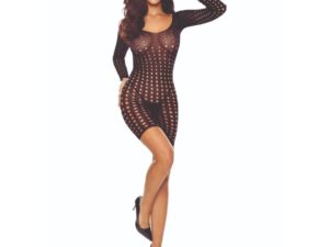 PASSION - BS110 BODYSTOCKING PUNTOS NEGRO