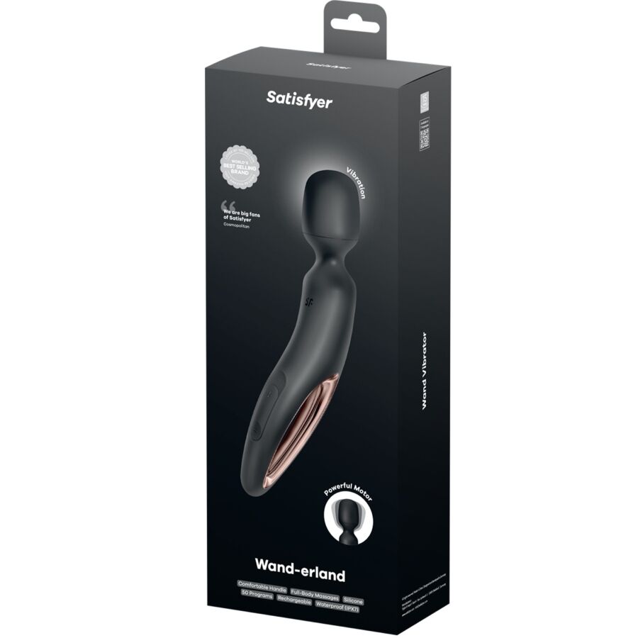 SATISFYER - WAND ERLAND MASAJEADOR VIBRADOR NEGRO - Imagen 5