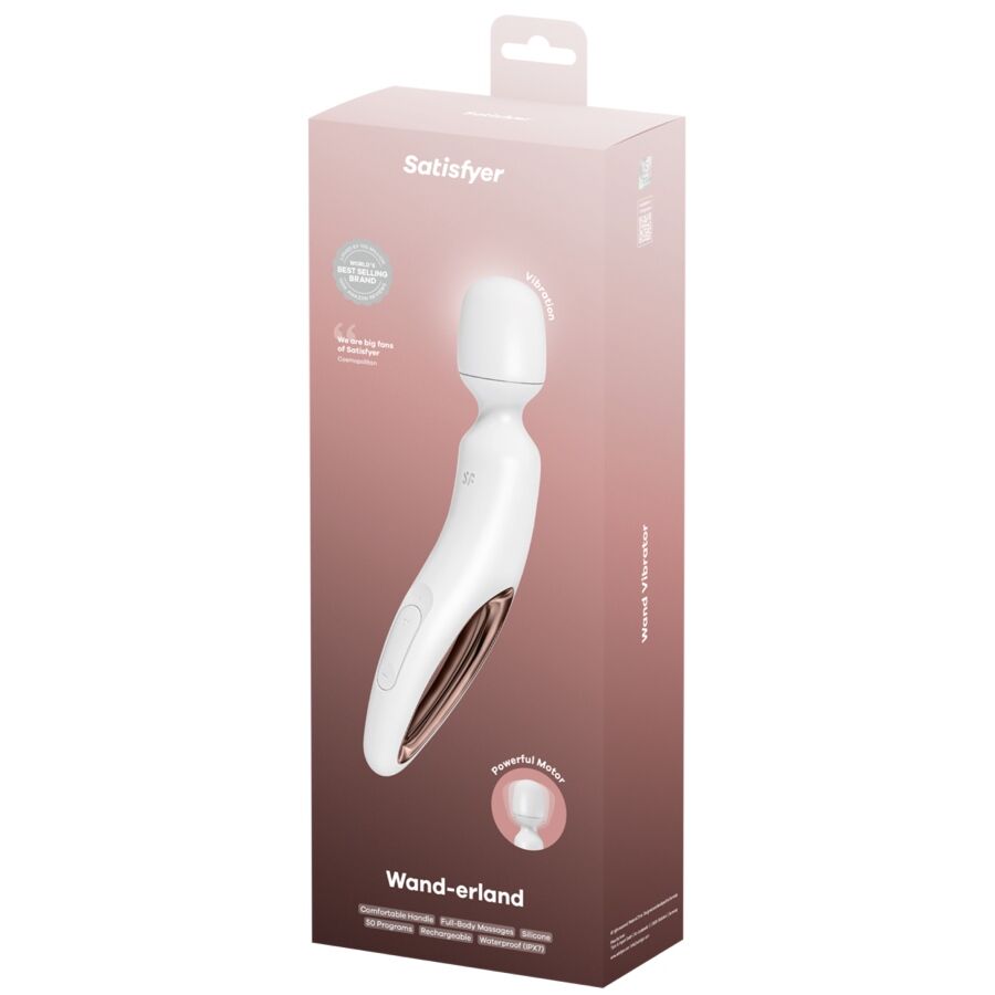 SATISFYER - WAND ERLAND MASAJEADOR VIBRADOR BLANCO - Imagen 5