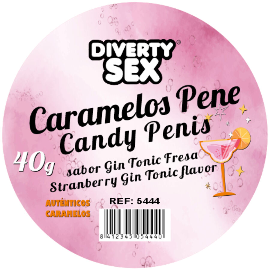 DIABLO PICANTE - 20 CARAMELOS CON FORMA DE PENE CON SABOR GIN TONIC - Imagen 2