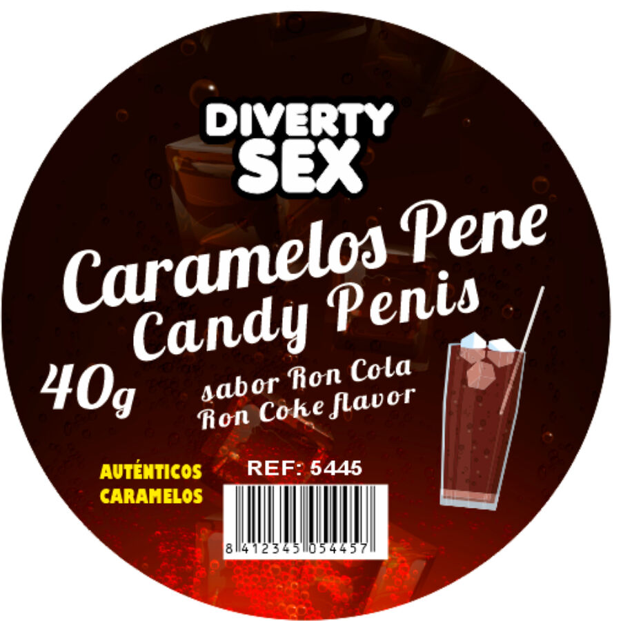 DIABLO PICANTE - 20 CARAMELOS CON FORMA DE PENE CON SABOR RON COLA - Imagen 2