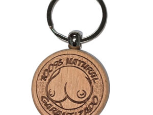 DIABLO PICANTE - LLAVERO DE MADERA CON FORMA DE PECHO