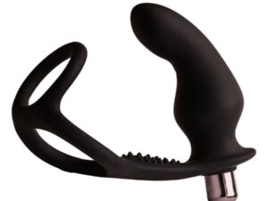 ROCKS- OFF - RO- ZEN RRO PLUG ANAL CON ANILLO VIBRADOR PARA EL PENE NEGRO