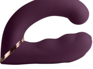 ROCKS- OFF - GEMINI VIBRADOR DUAL PUNTO G Y ESTIMULADOR CLÍTORIS MORADO