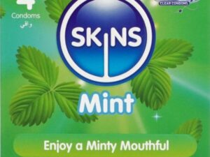SKINS - PRESERVATIVOS PREMIUM SABOR MENTA PACK 4