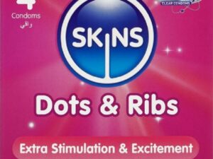 SKINS - DOTS  RIBS PRESERVATIVOS PREMIUM PACK 4