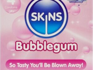 SKINS - PRESERVATIVOS PREMIUM SABOR CHICLE PACK 4