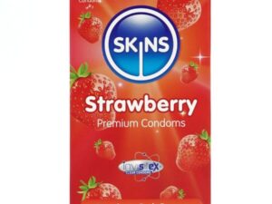 SKINS - PRESERVATIVOS PREMIUM SABOR FRESA PACK 8
