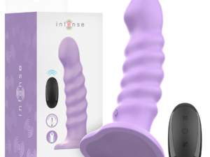 INTENSE - BRENDA VIBRADOR TALLA M DISEÑO EN ESPIRAL 10 VIBRACIONES MORADO CONTROL REMOTO