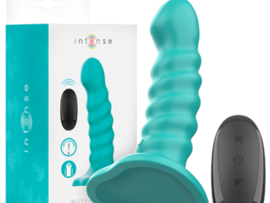 INTENSE - BUFFY VIBRADOR TALLA S DISEÑO EN ESPIRAL 10 VIBRACIONES AZUL CONTROL REMOTO
